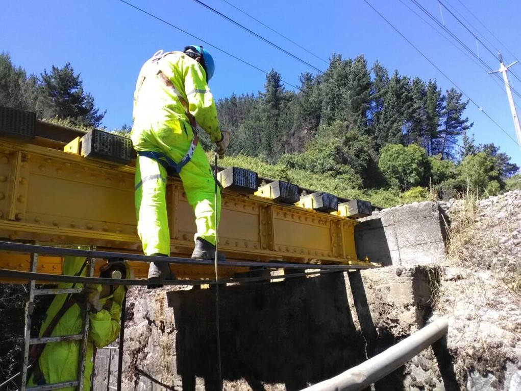 Granallado de puentes ferroviarios en zona sur